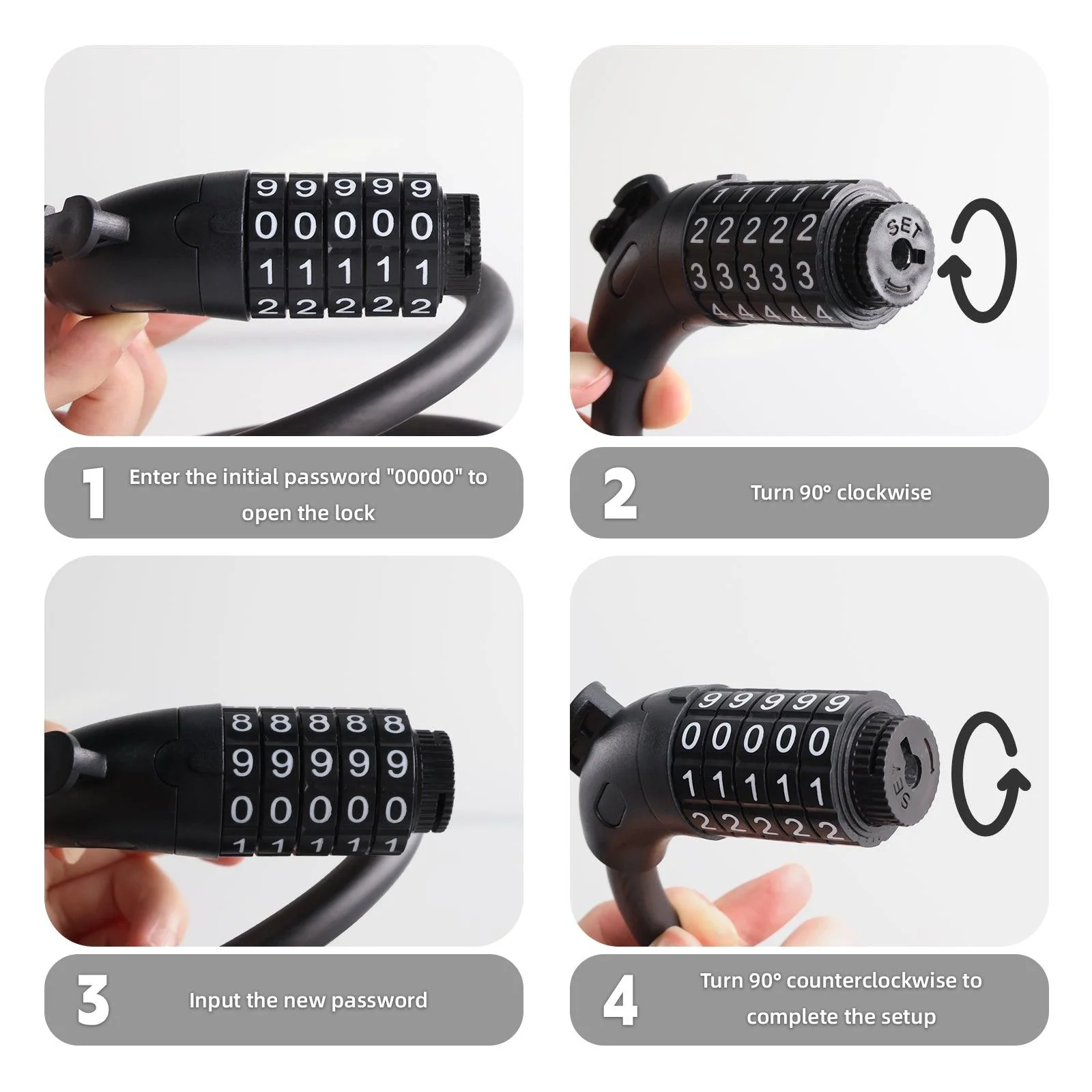Frosted EBike Combination Lock - Image 5